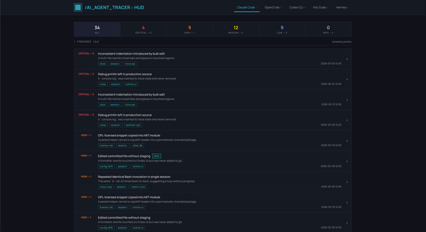 What your AI coding agent actually did today